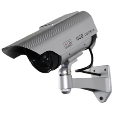 SPT Security Systems 15-CDM20 Dummy Camera With Solar Powered LED Light; Silver